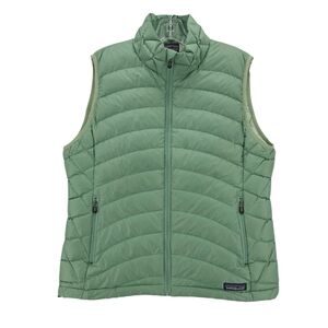 PATAGONIA Women's Down Sweater Vest Green Size LARGE